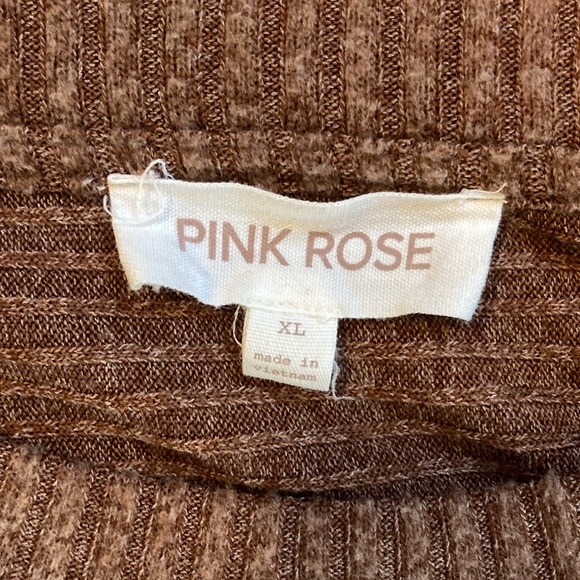 Pink Rose High waist bottoms with sweater pajamas/loungewear XL - Picture 5 of 9
